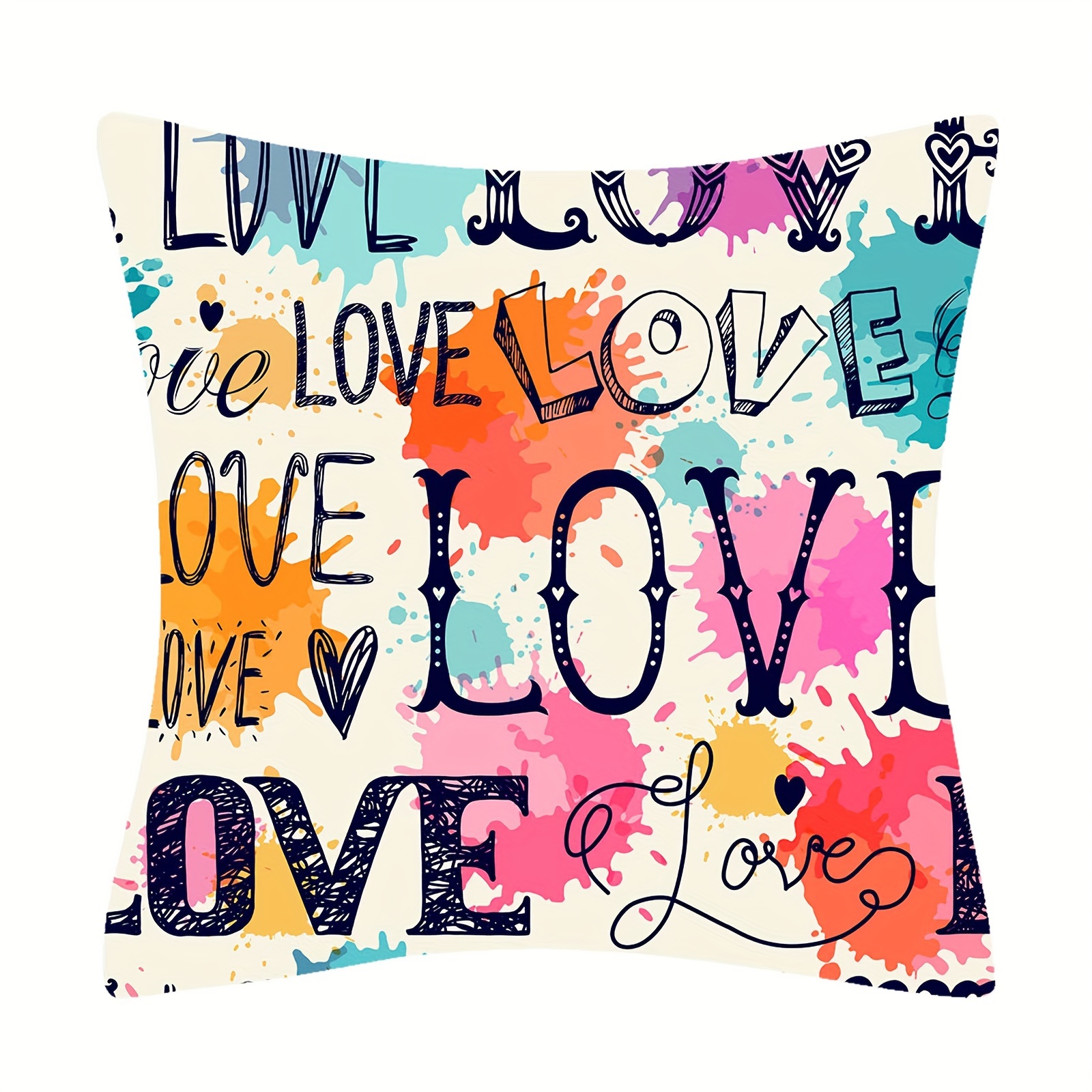 Vintage Valentine's Day Throw Pillow Covers Retro Love Heart - Temu