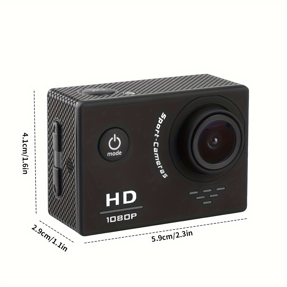 Caméra De Sport Étanche Extérieure HD, Caméra De Sport De Prise De Vue  Vidéo 1080P 30FPS, Caméra Sous-marine Portable 12MP HD, Écran 2,0 Pouces,  DV Ét