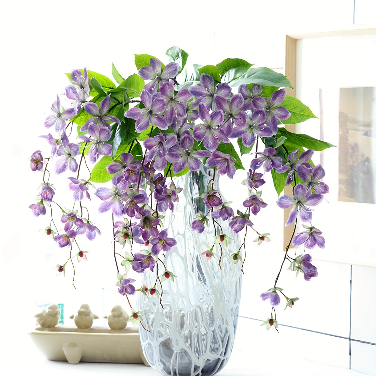 Elegant Glass Flowers with Stems