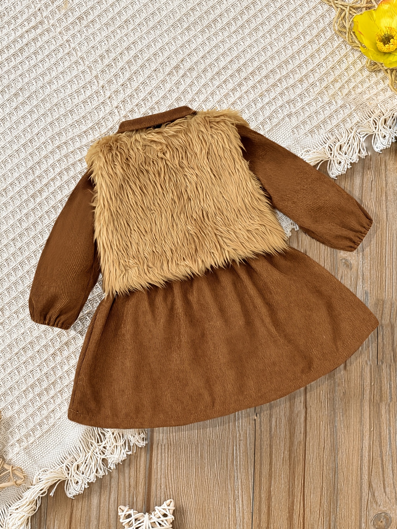 Infant fur vest on sale outfit