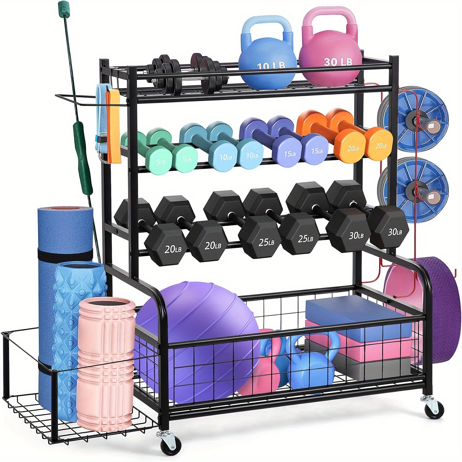 Yoga Mat Storage: Blue Belt Wheels, Fitness Storage Tubes, Sports  Equipment, Tools, Racket Storage Artifacts, Household Shelves - AliExpress