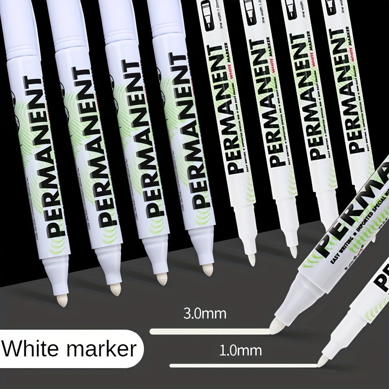 2pcs Quick Dry White Marker Permanent Paint Pen For Tire Tile Metal Canvas  Ceramic Deep Hole Marker 1mm - AliExpress