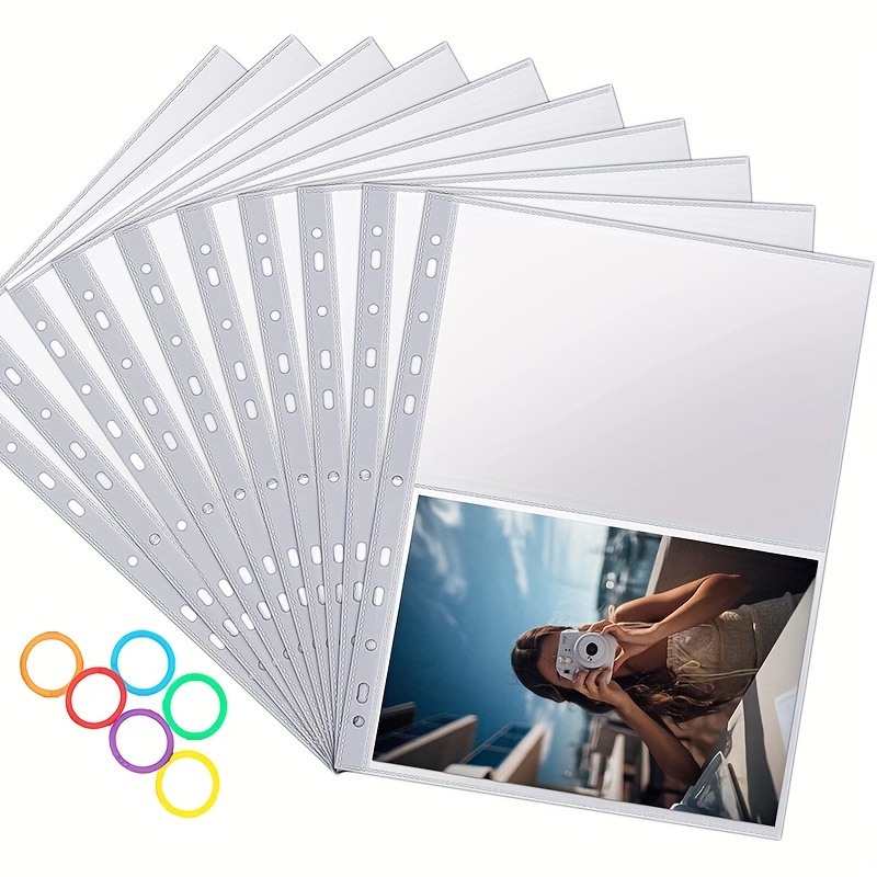 Photo Album 4x6 with 100 Pockets Set 6 Ring A5 Binder with 25pcs  Double-Sided 2 Pockets Sleeves Kit Clear PVC Photocard Albums for Tickets  Business