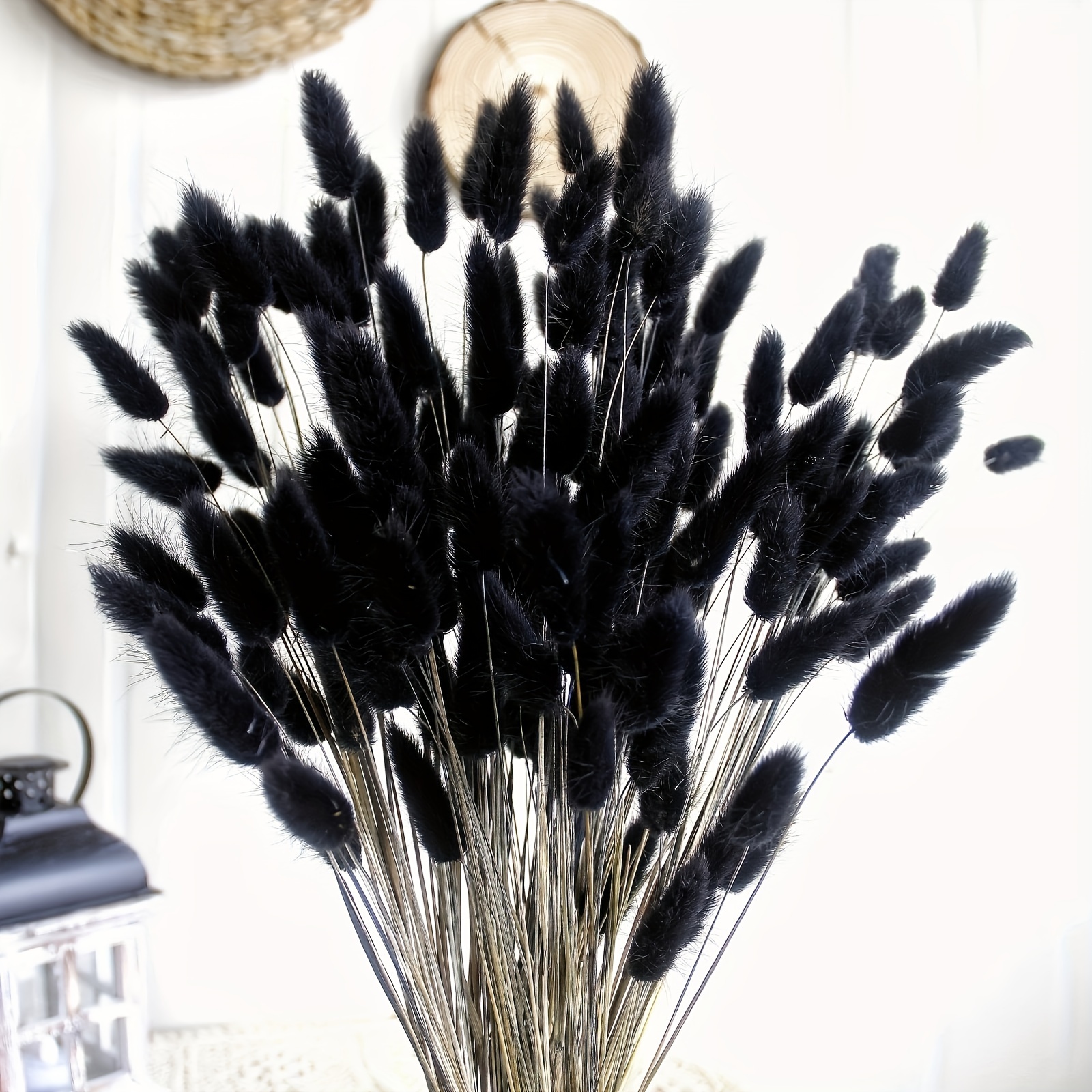 30pcs Natural Black Pampas Grass, Gothic Style, Bohemian Decoration, For  Home Decor, Diy Flower Arrangement