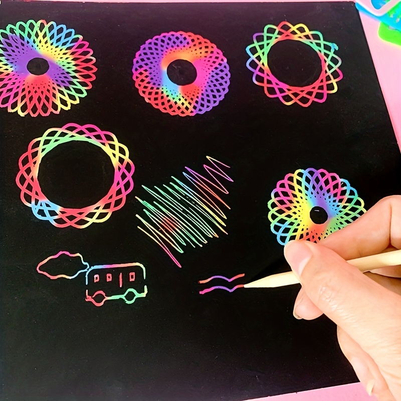 Scratch Art Scratch Paper Rainbow Scratch Art For Adults - Temu