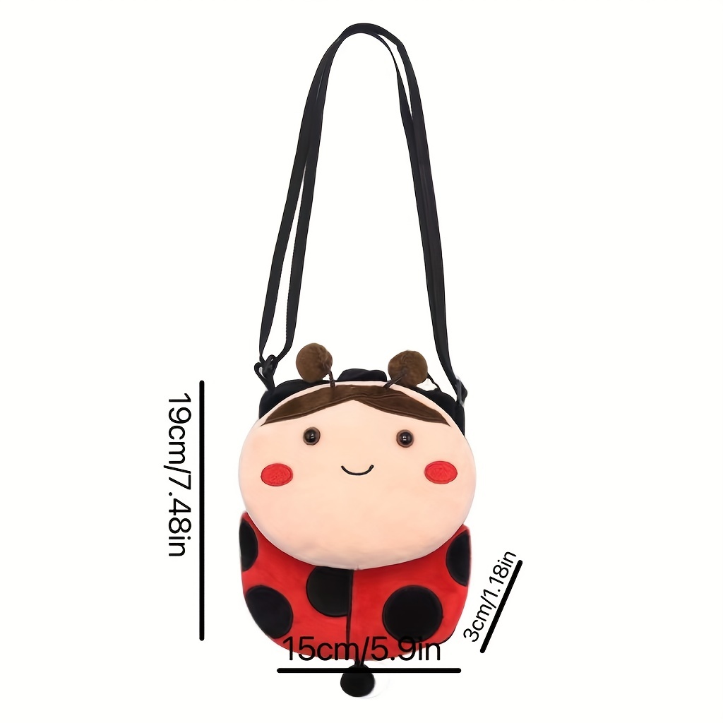 Plush Animal School Bag Shoulder Messenger Bag Coin Purse Wallet
