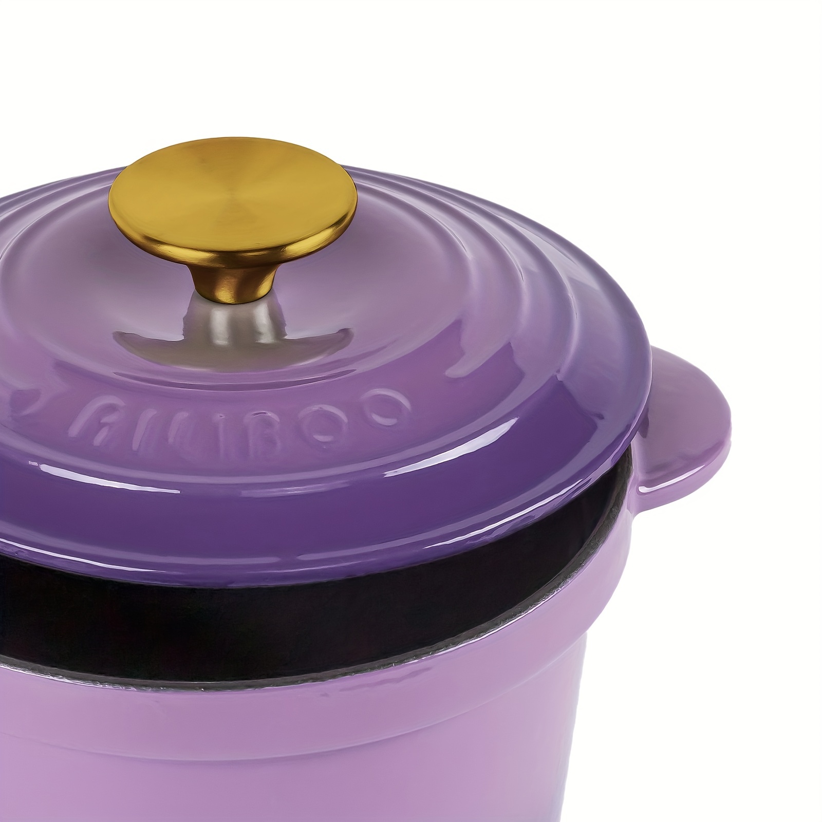  BAMFY Enameled Cast Iron Dutch Oven Pot with Lid Pumpkin  Stockpot Non-stick Enamel Coated Casserole for Cooking, Baking, Stewing,  Roasting (Color : Purple): Home & Kitchen