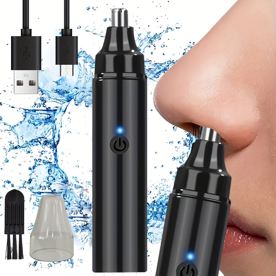 ear and nose hair trimmer painless eyebrow facial hair removal nose clipper usb electric nasal hair remover details 1