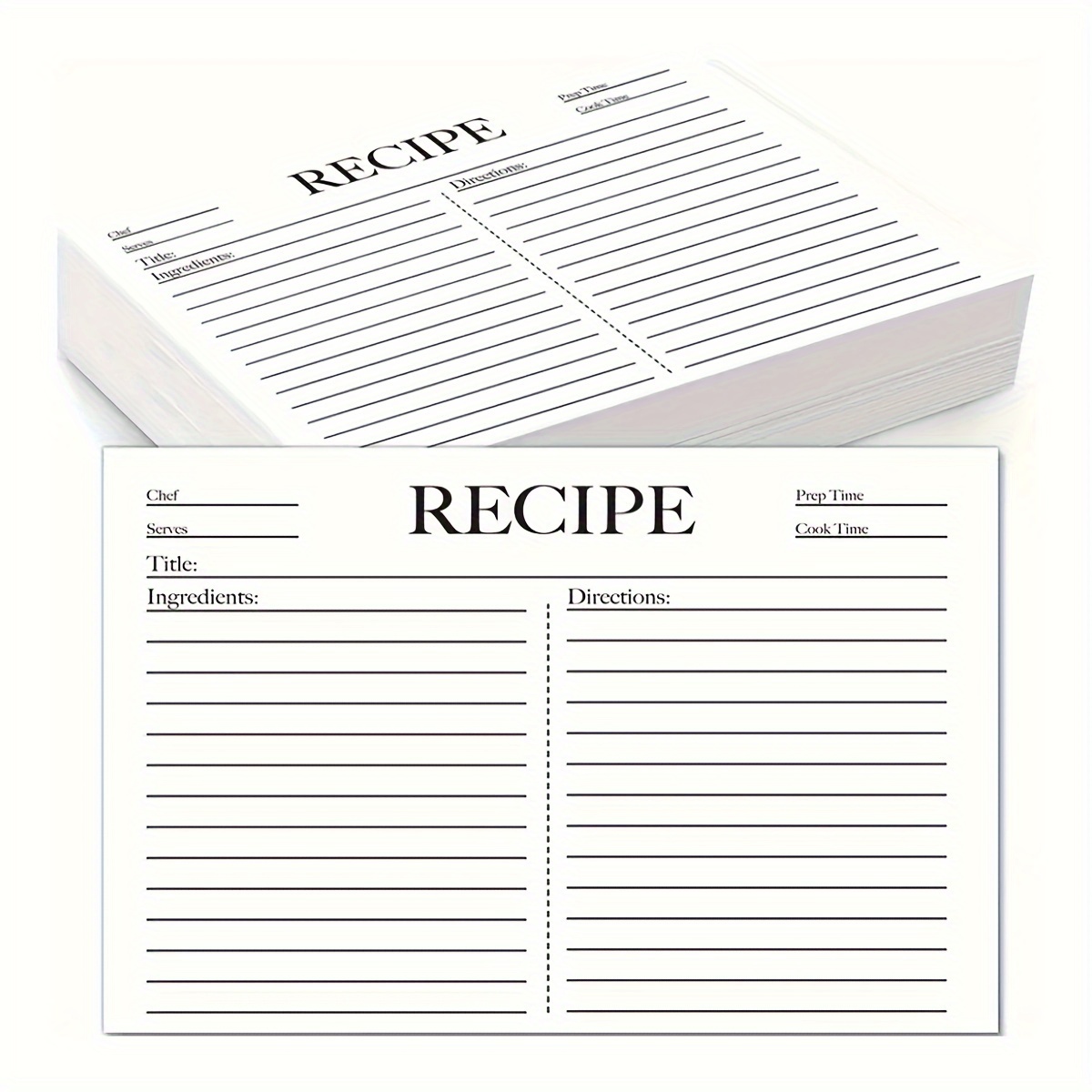 Recipe Card Template, EDITABLE Recipe Template, Recipe Cards Printable,  Simple, Retro, 4x6, Insert, Minimal, Sheet, Recipe Box, Sheet, Book -   Hong Kong