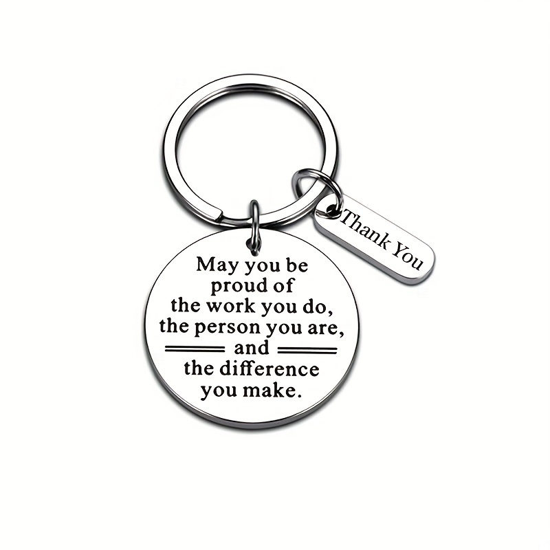 Inspirational Keychain, Proud Gift for You, Employee Thank You Gift, Christmas, Valentine's Day, Halloween Gift, Men and Women Team Gift,Temu