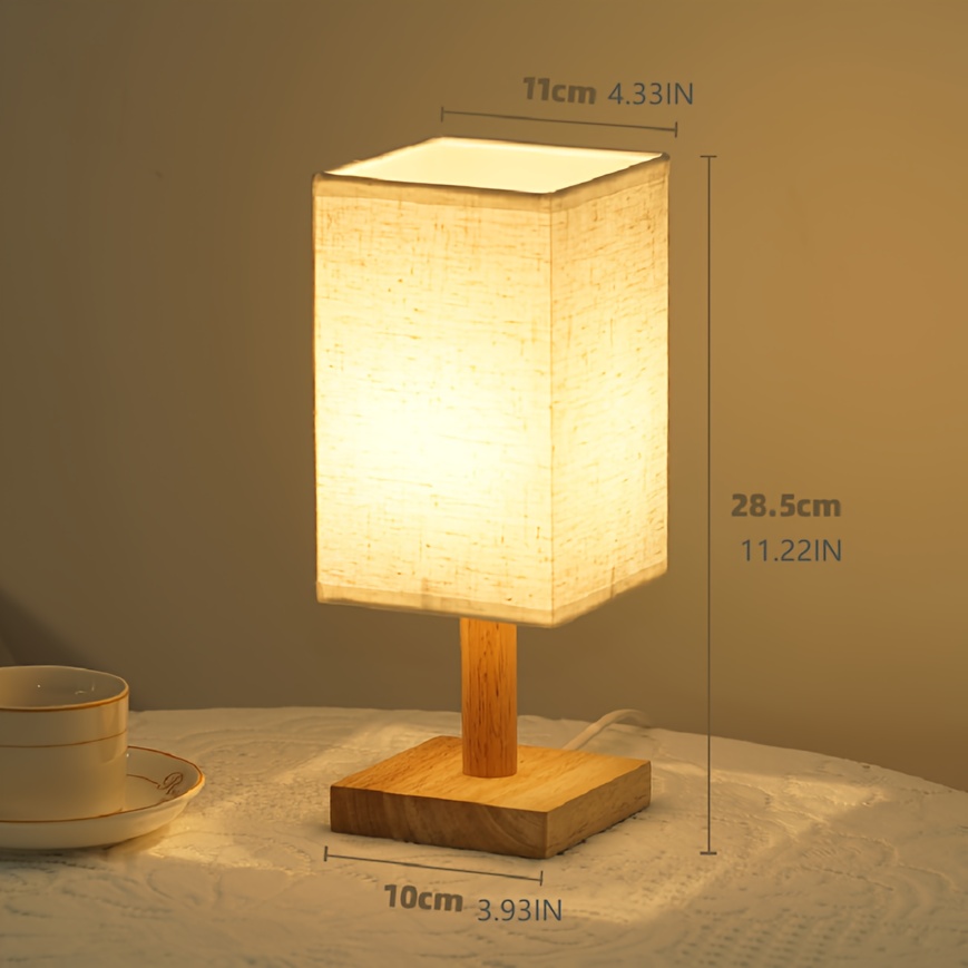 Small wooden bedside deals lamps