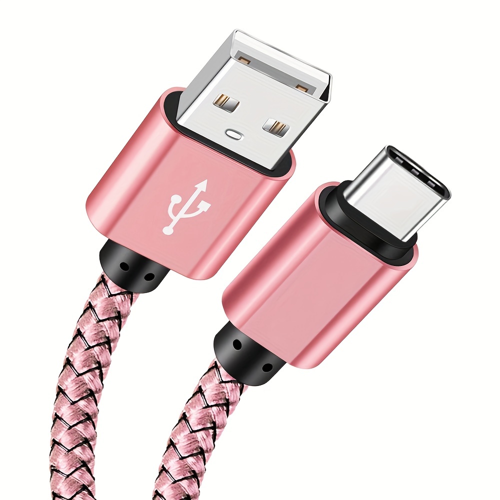 1 Paquet De Câble USB Type-C De Charge Rapide 2,4 A, Long Cordon