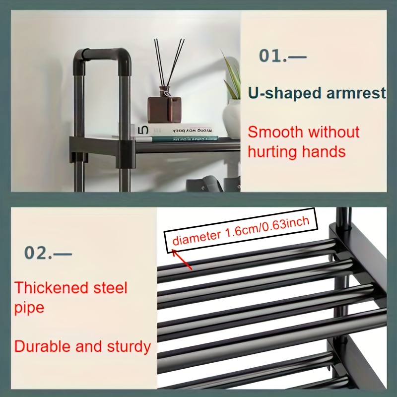 Shoe Rack Organizer For Entryway,stack Able Detachable Standing