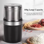 coffee grinder spice grinder 300w powerful electric herb grinder 304 stainless steel 100g capacity detachable cup suitable for spices pollen herbs seeds beans and grains details 0
