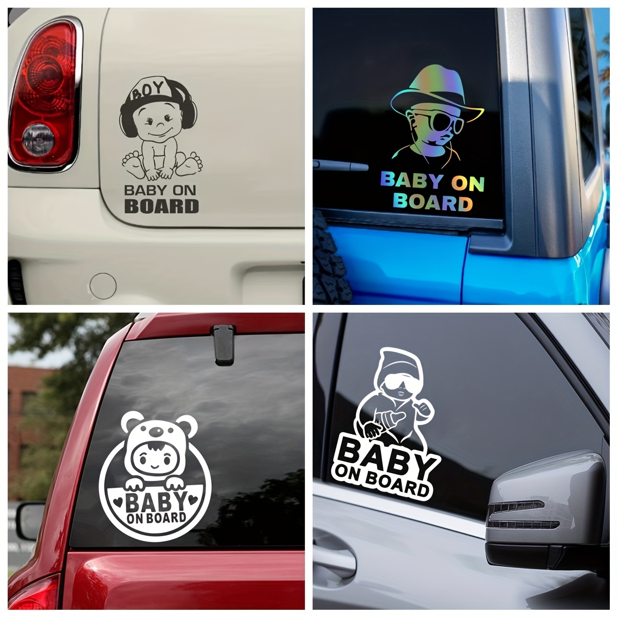One Piece Baby Board Car Sticker Vinyl Waterproof Car - Temu