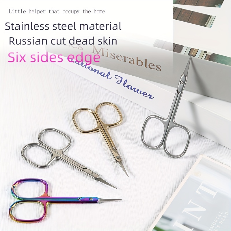 Stainless Steel Curved Tip Cuticle Scissors And Nail Clippers For Manicure  And Eyebrow Trimming - Dead Skin And Callus Remover