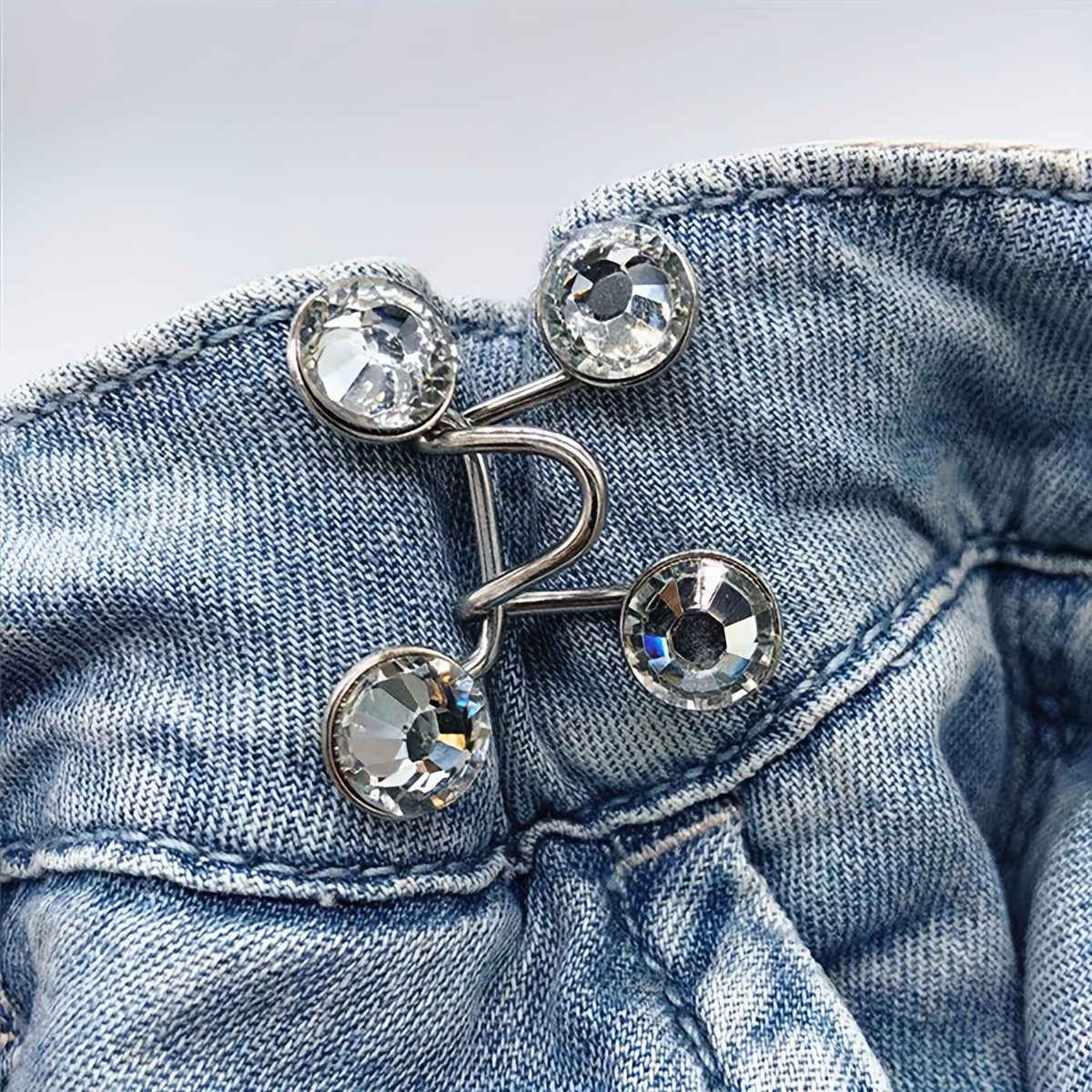 Detachable Buttons for Jeans,2 Sets Adjustable Waist Buckle