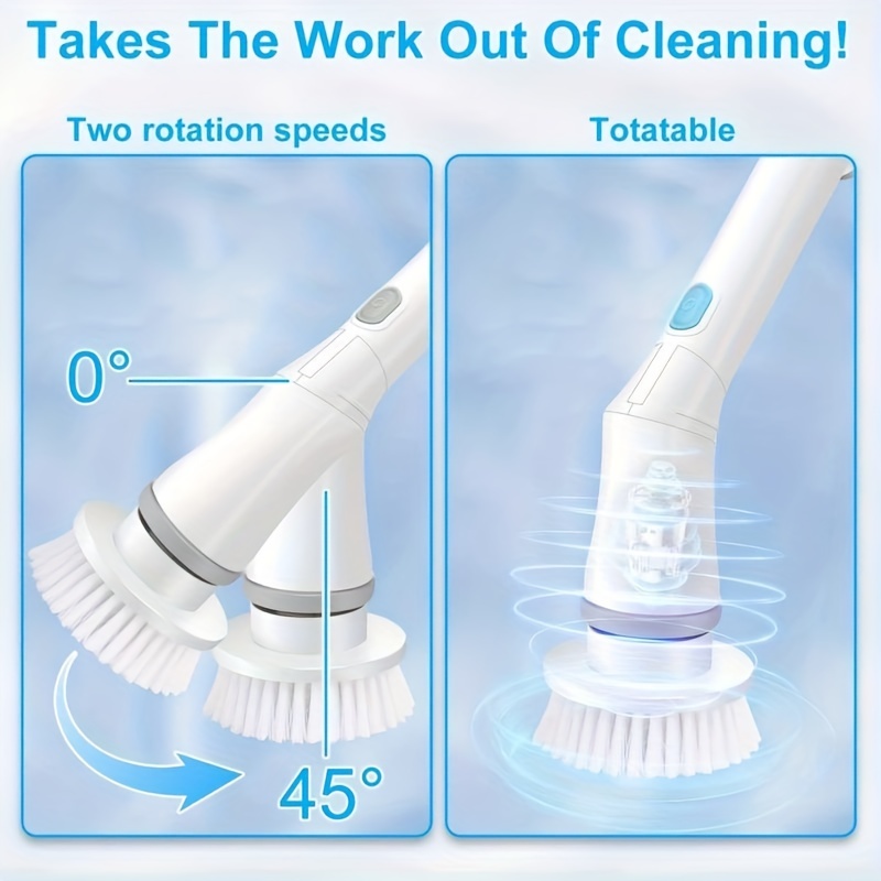 Electric Shoes Cleaning Brush Handheld Spin Scrubber Double Brush
