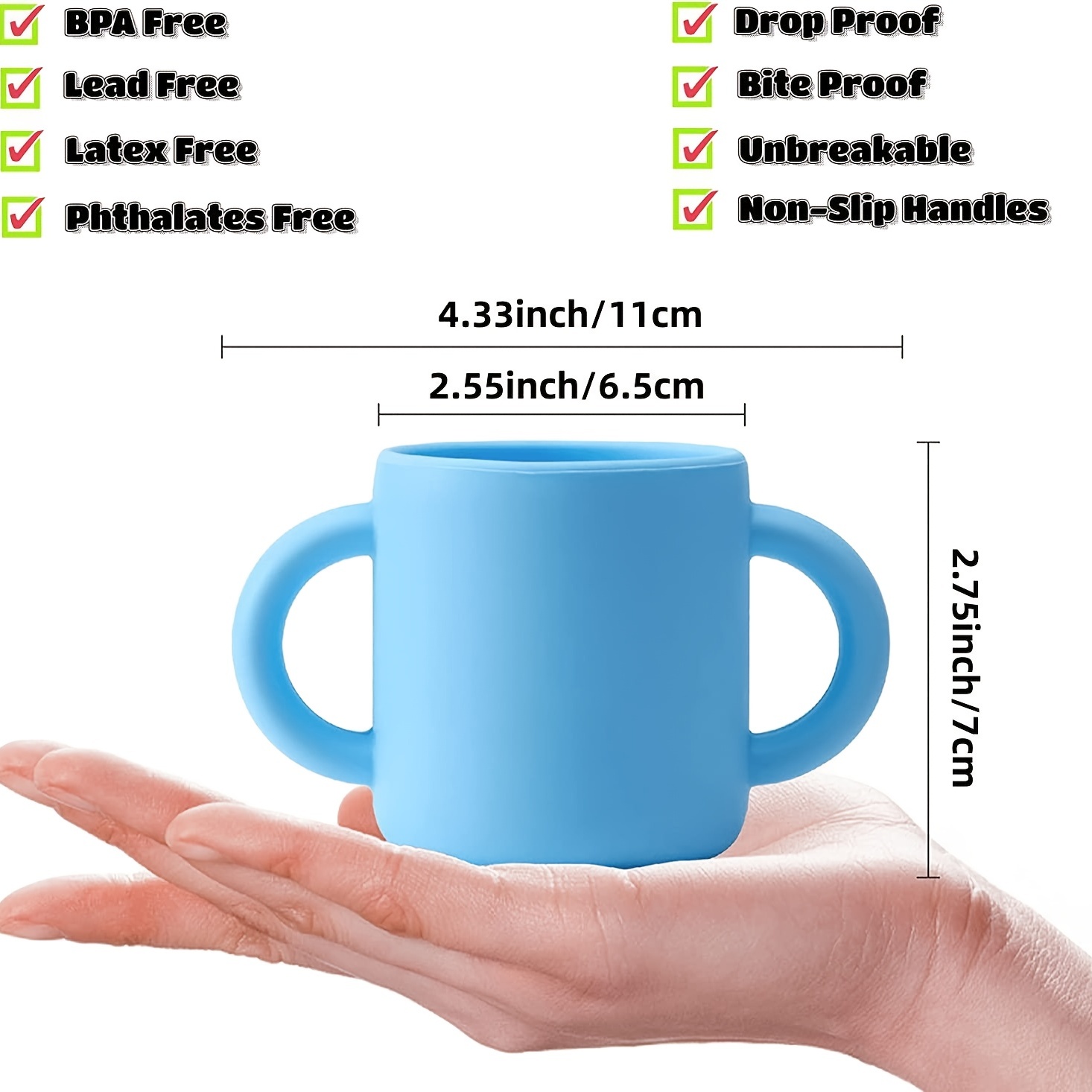 Silicone Baby Cup - Toddler Training Cup - Open Cup for Baby Led