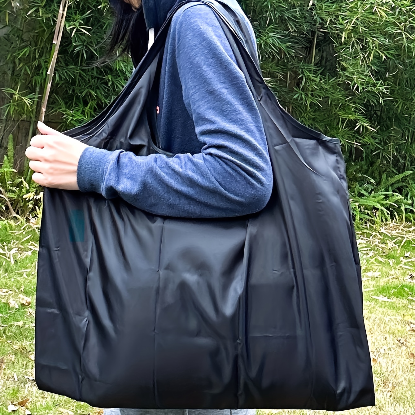 

Large Capacity Portable Shopping Bag, Lightweight Cartoon Pattern Waterproof Large Tote Bag