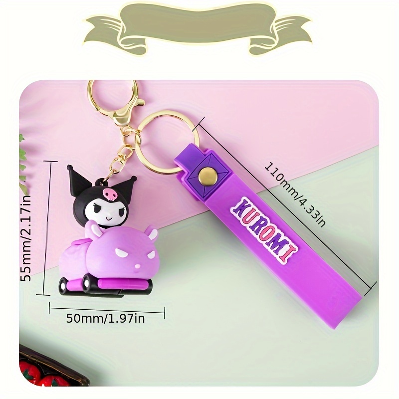1pc Porte-clés Kawaii, Pendentif Kuromi Cinnamoroll Melody Hello Kitty,  Accessoires De Sac Mignons - Temu France