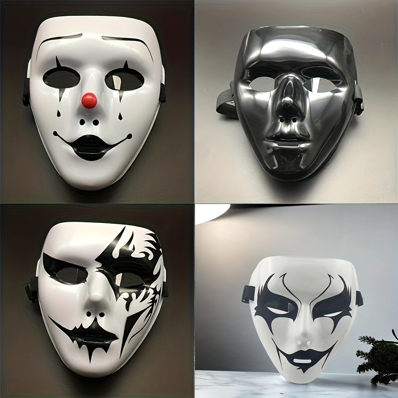 Men's Funny Halloween Party Cosplay Ghost Mask, Scary Face Mask Horror Head  Mask Fancy Dress Up, Ideal Choice For Gifts - Temu