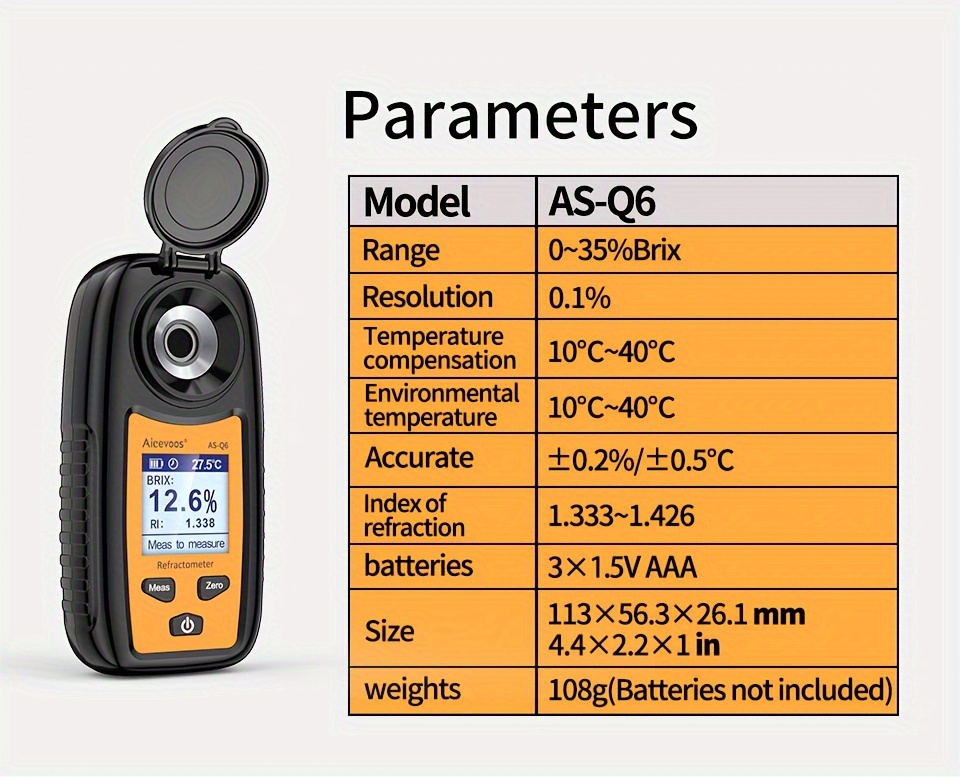 Digital Refractometer Brix Meter Sugar Content - Temu