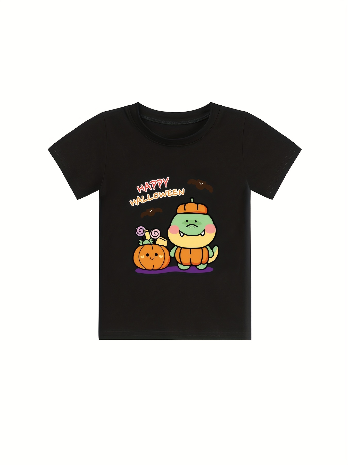 Happy Halloween Print T Shirt Tees For Kids Boys Casual Short