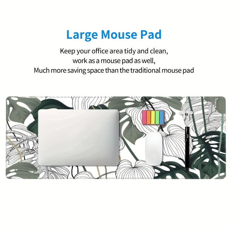 Desk Mat Green Plant Leaf Large Mouse Pad Desk Pad Tropical Boho Desk  Accessories For Women Office Decor Laptop Keyboard Mouse Mat Non-slip  Rubber Base With Stitched Edges - Temu