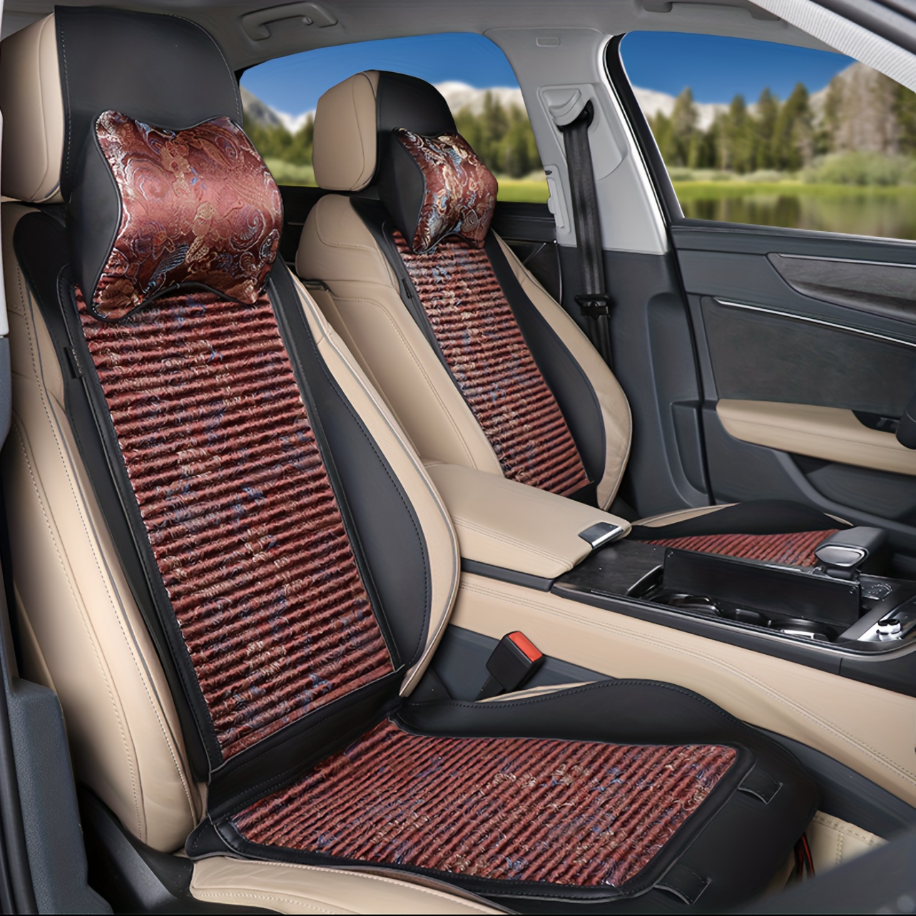 Automotive Seat Cushion Four Seasons Universal Seat Cushion Single Butt  Cushion Car Linen Back Seat - Temu