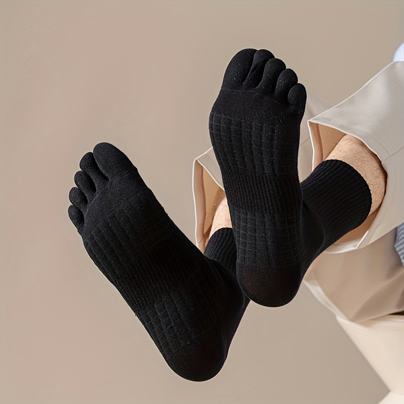 5 Pares De Calcetines Escotados Para Hombre, Dedos Separados