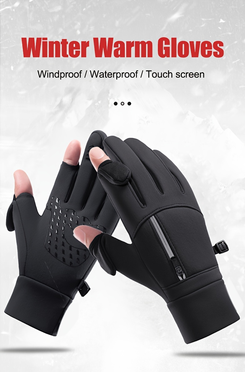 Winter Windproof Waterproof Touch Screen Warm Gloves Outdoor - Temu Canada
