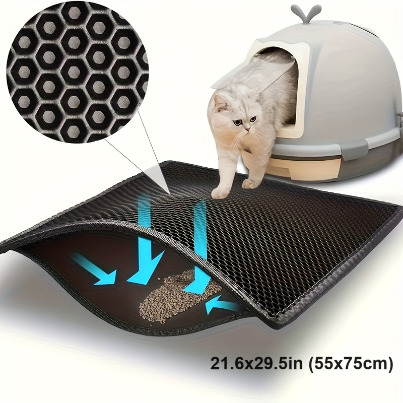 Double Layer Cat Litter Mat Waterproof Urine Proof Trapping Mat Easy to  Clean Non-Slip Toilet Pad Large Foot Pad Cat Scratch Pad - AliExpress