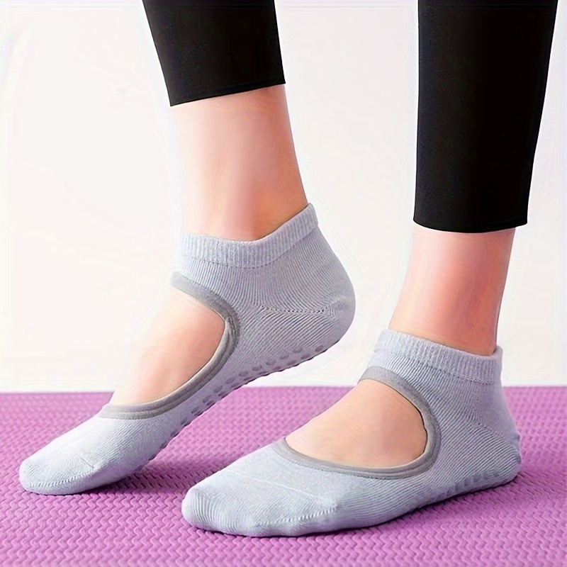 Women Yoga Socks with Grips, High Elasticity Anti-Slip Sock Slippers for  Pilates, Barre, Ballet, Sport, Home workouts