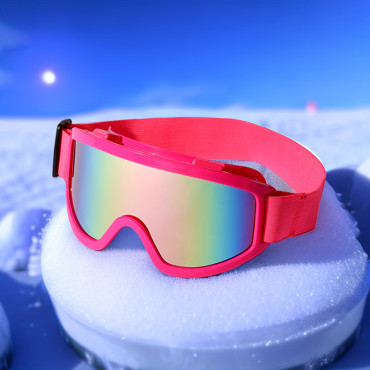 Mujer en gafas de esquí imagen de archivo. Imagen de deporte - 212500073