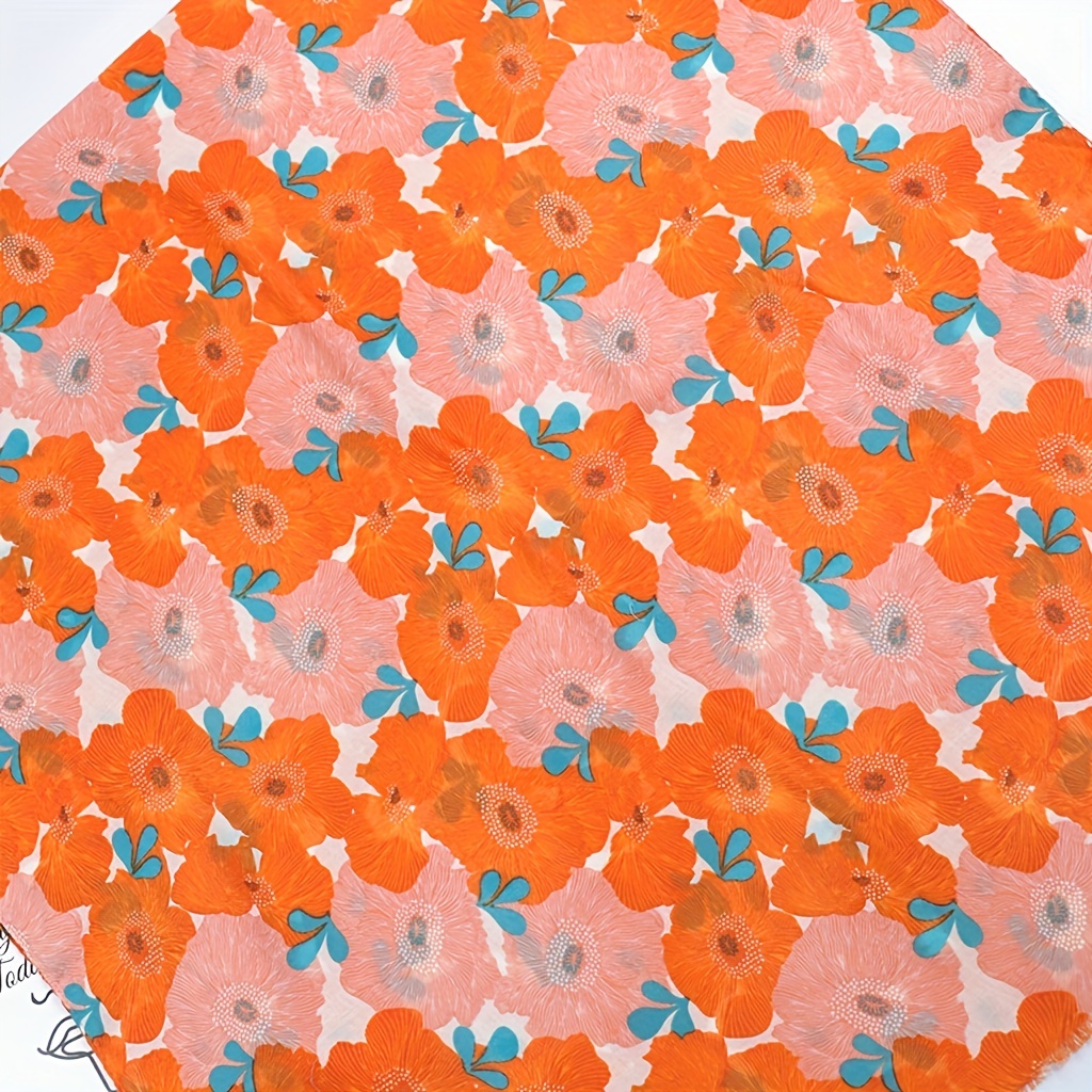 Boho Flower Print Scarf Warm Shawl Women Sunscreen Headwrap
