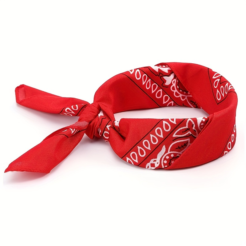 

2pcs 21 Inch Red Bandana, Party Bandanas For Men, Multi-function Polyester Square Scarf