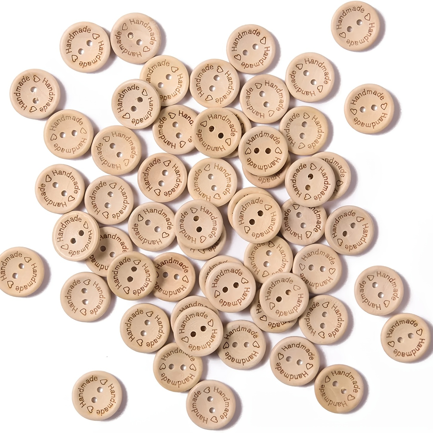15MM 25MM White Painting Wooden Buttons BRAND 15MM Wood BUTTON 2 HOLE Coat  Boots Sewing Clothes