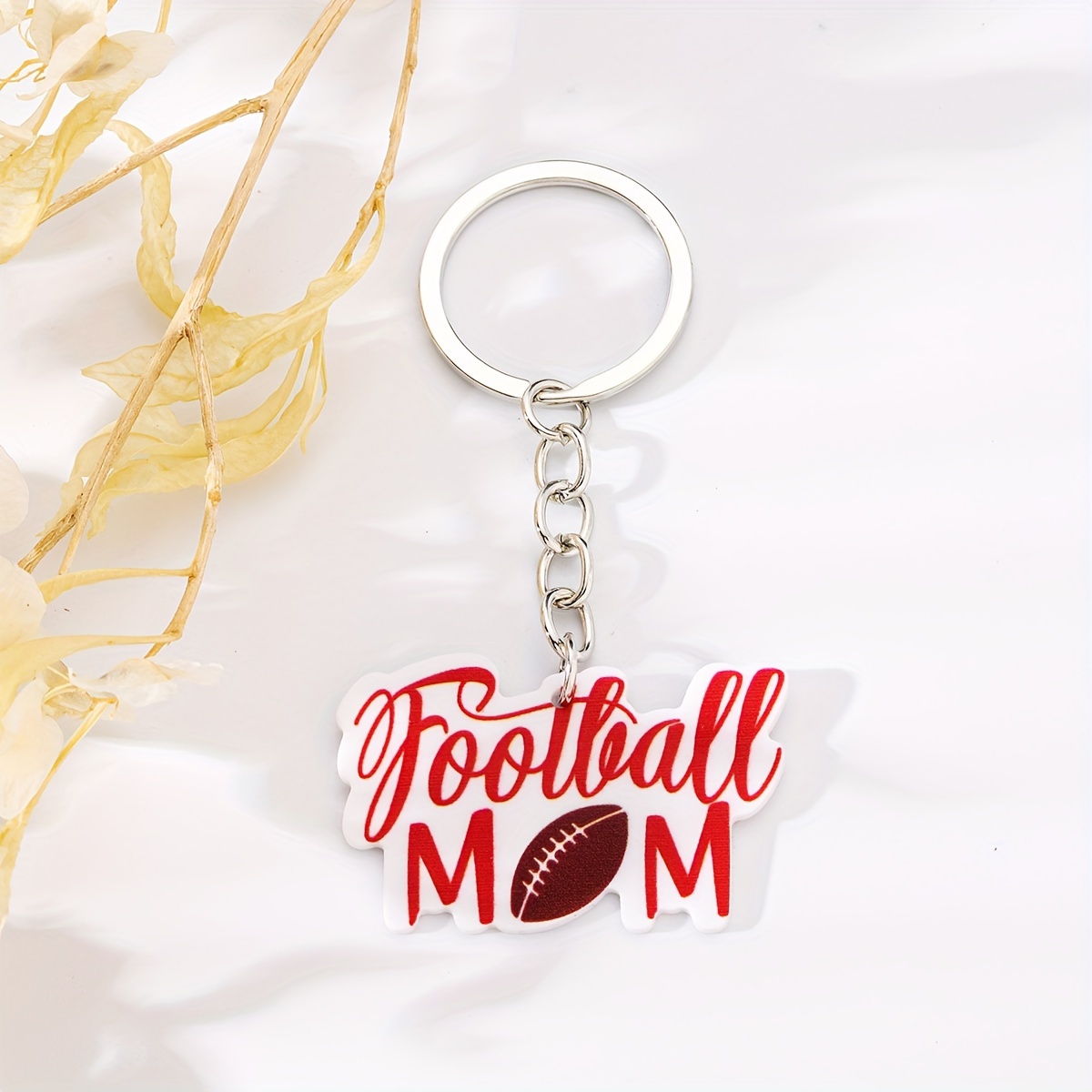 Football Mom Keychain Sports Acrylic Key Chain Ring Bag - Temu South Africa