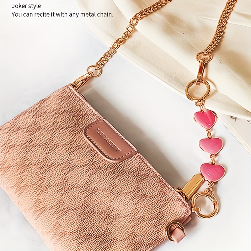 Bag Love Shape Extension Chain Golden Purse Chain Strap,purse