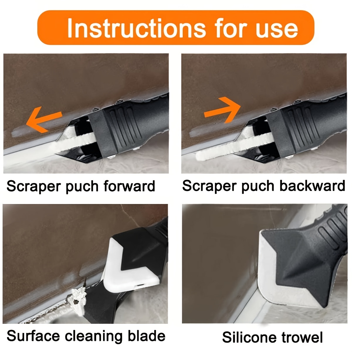 Silicone Caulking Tools Caulk Remover Set Finisher Scraper Silicon with Stainless Steel Nozzle Sealant Finishing Tool Grout at MechanicSurplus.com