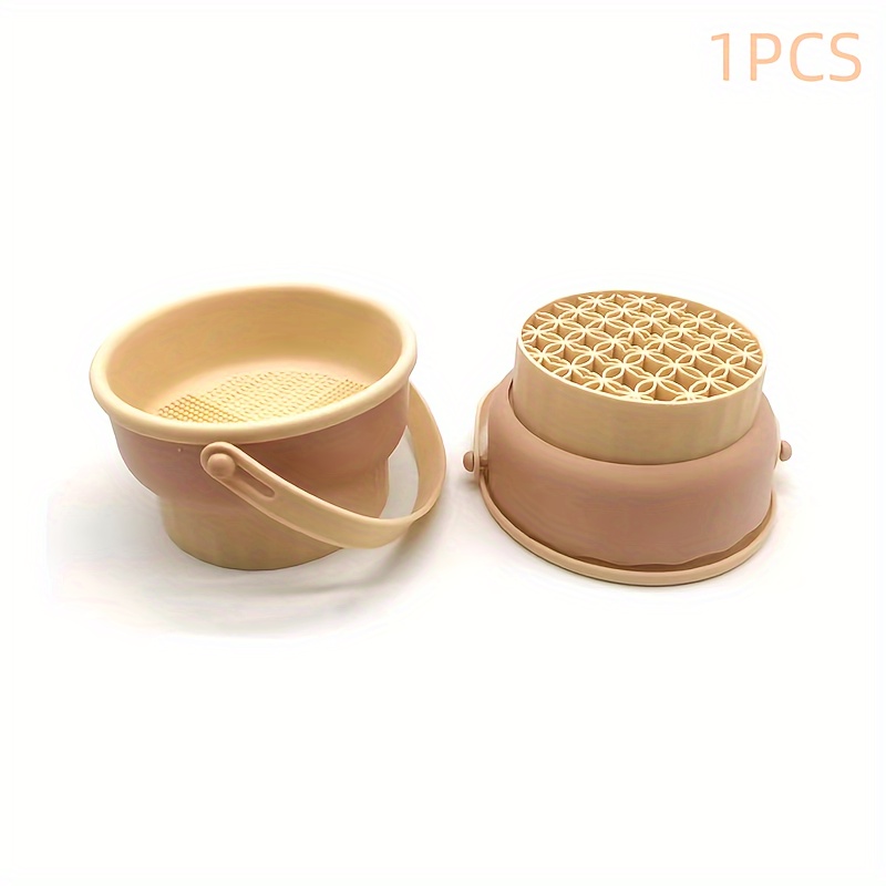 Qepwscx 2 In 1 Makeup Brush Cleaning Bucket Makeup Brush Cleaning Pad With  Sink Drying Rack Makeup Brush Cleaning Box Drying Rack Drying Brush Holder  Foundation Brush Clearance 