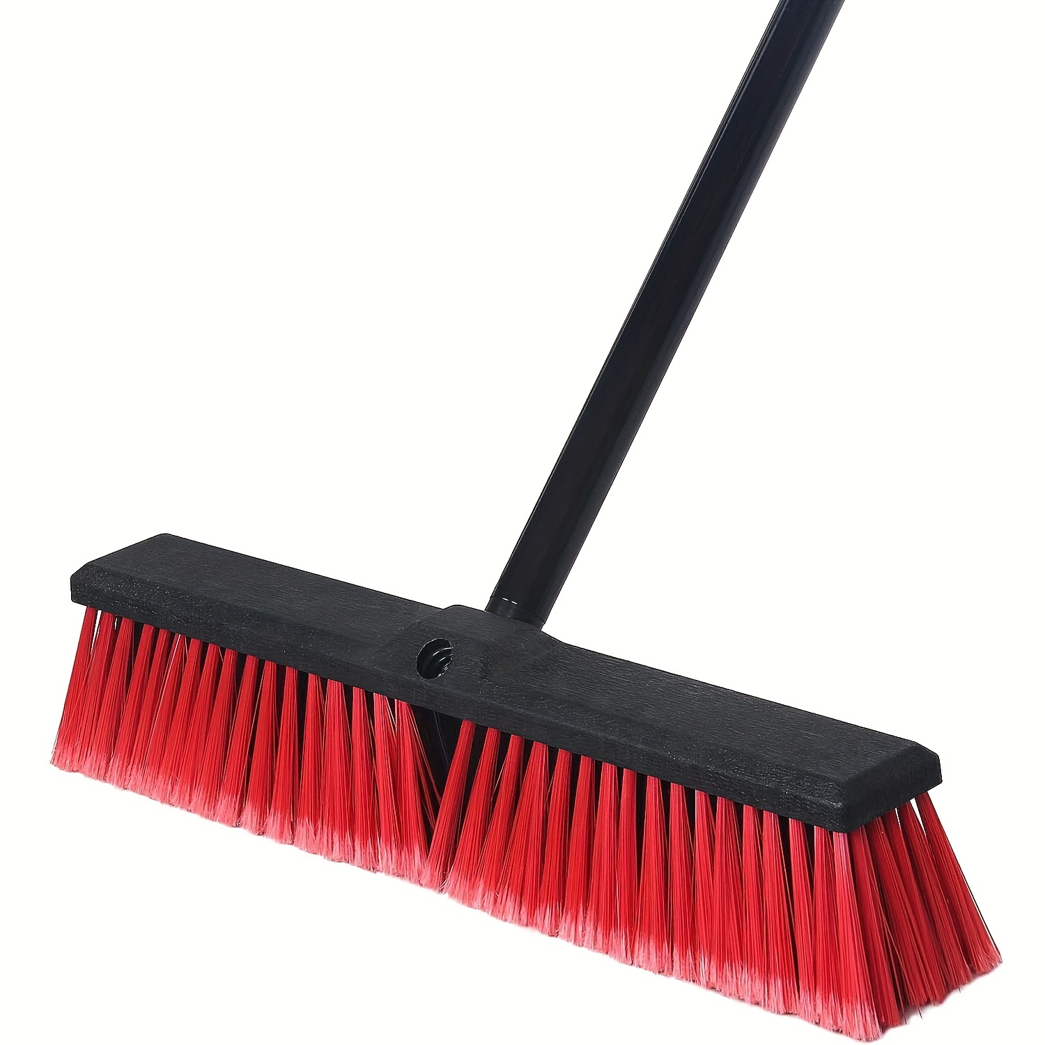 Two-in-one Silicone Bristles Push Broom With Extended Handle For Outdoor,  Garden, Bathroom Cleaning