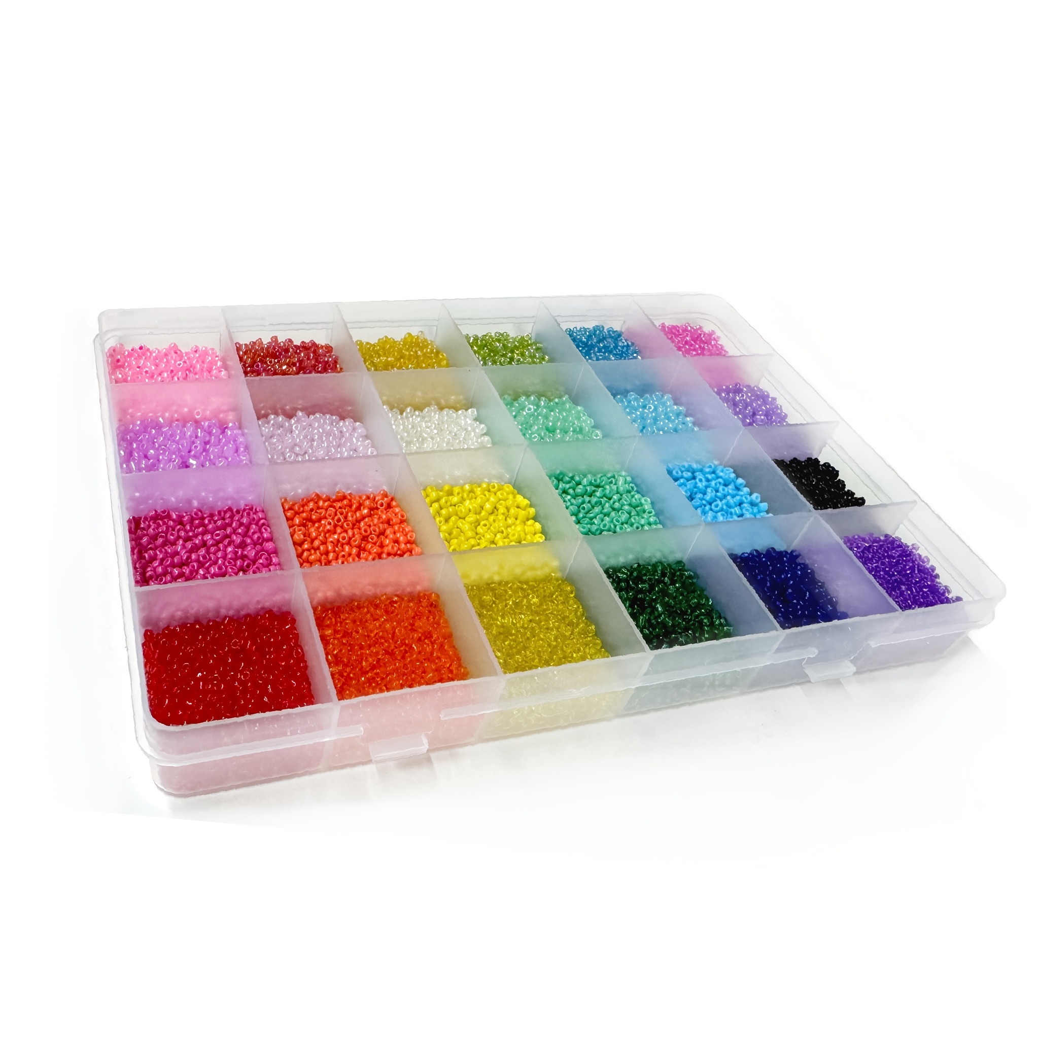 Cuentas de Cristal, 2 mm 24000 Mini Cuentas de Colores para DIY