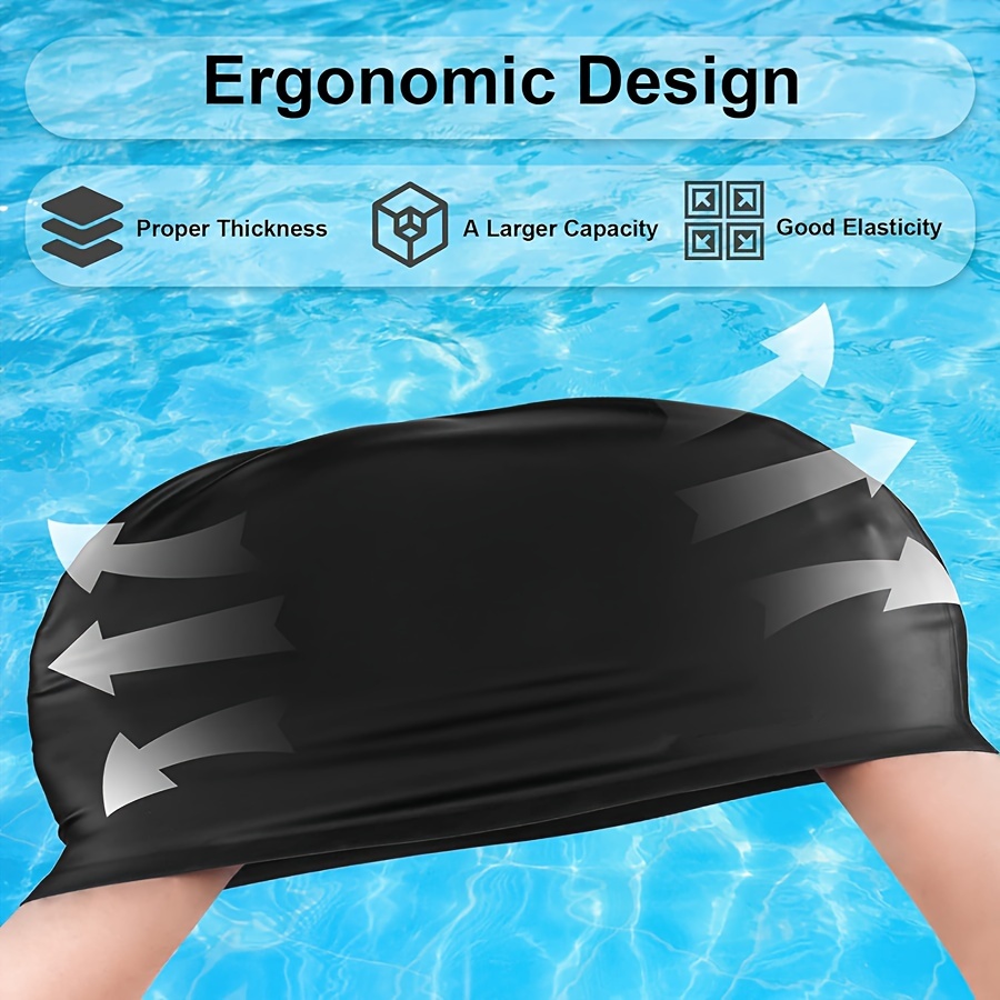 Silicone Swimming Waterproof Swimming Long Hair - Temu
