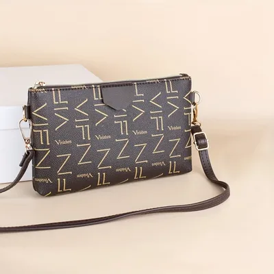 Stylish Zipper Phone Bag Fashion Letter Detail Small Purse