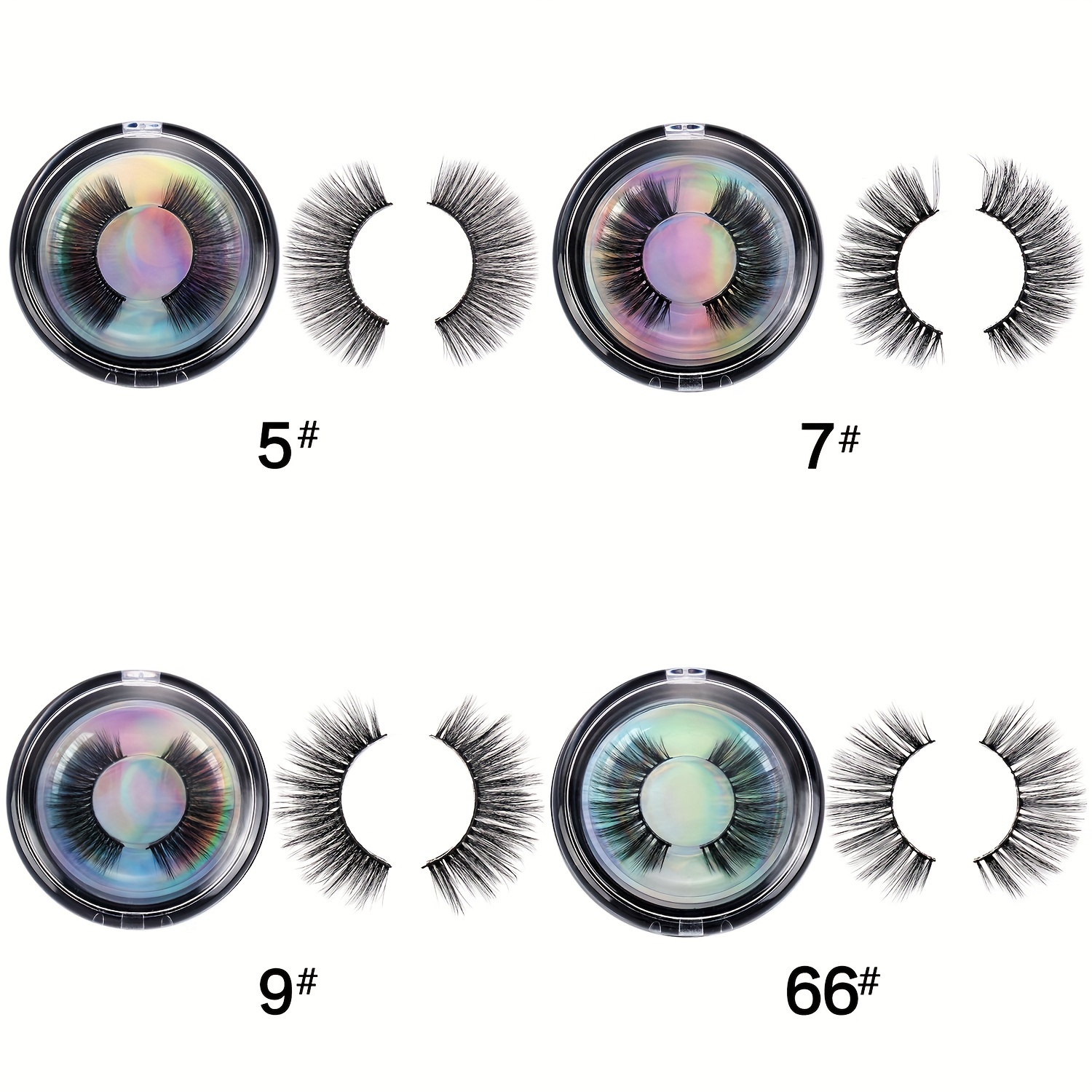 3D Natural Wispy Fluffy False Eyelashes Thick Faux Mink Lashes Extension