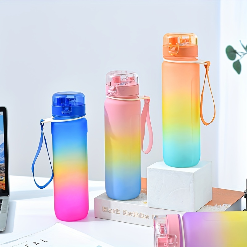 Portable Sports Water Bottle Large Capacity Pvc Free - Temu