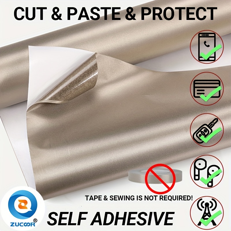 Emf Protection Fabric Silvery Copper Fabric Blocking Rfid - Temu