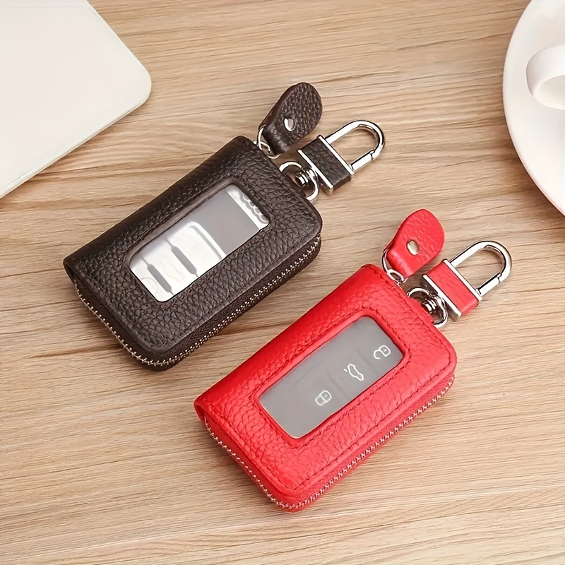 Unisex Keychain Leather Key Chain Key Pouch Leather Wallet 